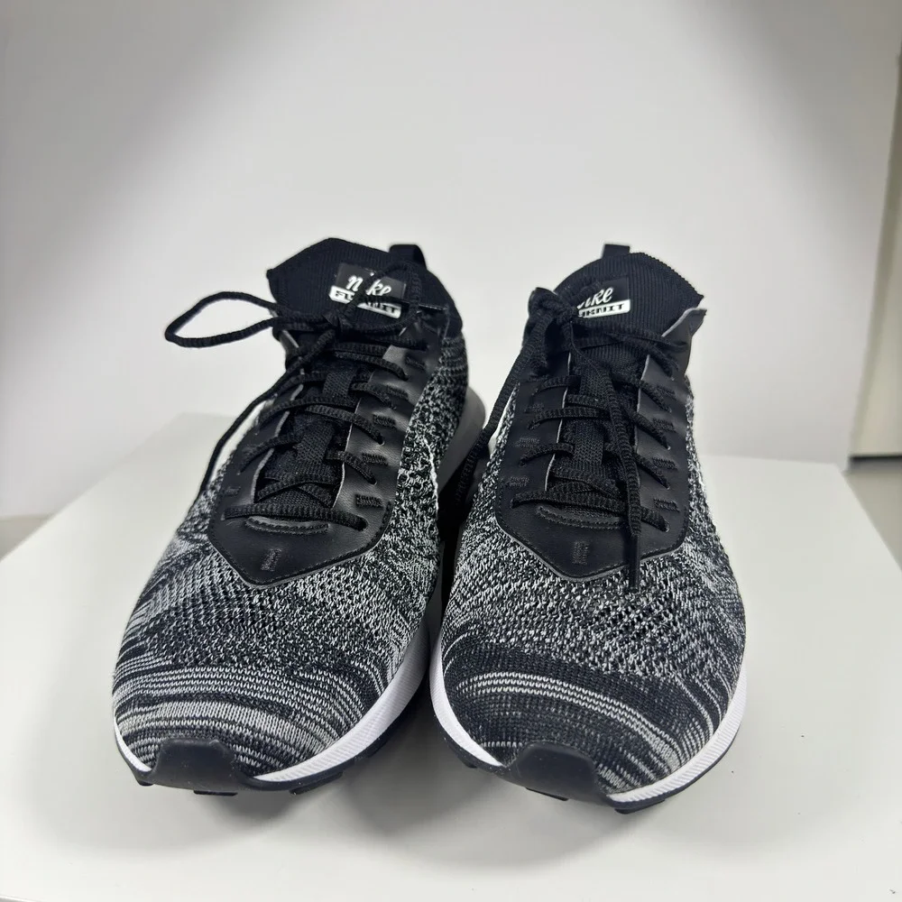 Nike Air Max Flyknit Racer Mens 10 Black White DM9073-001 Running Shoes